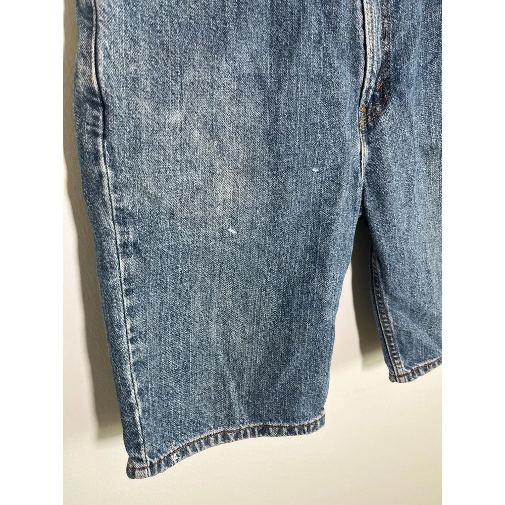 Levis 505 Womens Jean Shorts 33 Blue Y2K Baggy Jorts Cowgirl‎ Rodeo Western